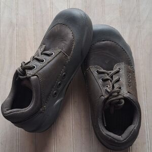 Crocs Velocity CrostrComfort Work Shoes Unisex Sz W7 M5 Lace Up Leather Non Slip